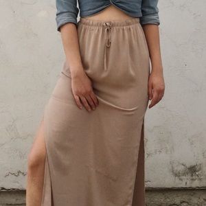 Taupe Maxi Skirt